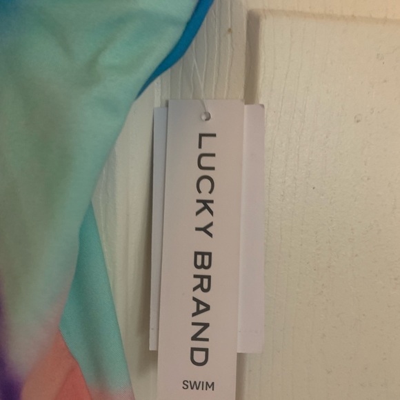 New Lucky Brand One Piece SZ Medium Swimsuit Colorful Pattern - Picture 3 of 10